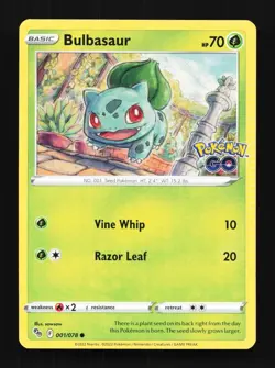 Bulbasaur 001/078 Pokemon GO English Pokemon Card TCG - Image 1