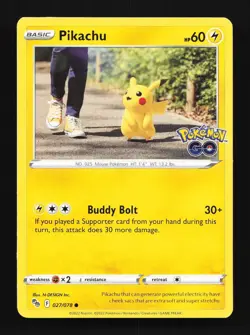 Pikachu 027/078 Pokemon GO English Pokemon Card TCG - Image 1