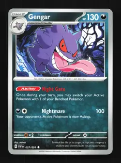 Gengar 057/091 Paldean Fates English Pokemon Card TCG - Image 1