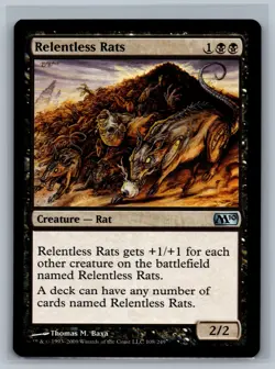 Magic The Gathering Magic 2010 Relentless Rats #108/249 MTG TCG CCG M10 - Image 1