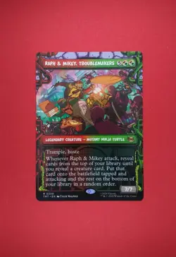 Raph & Mikey Troublemakers mtg Rare 0250 Magic: The Gathering TMNT - Image 1