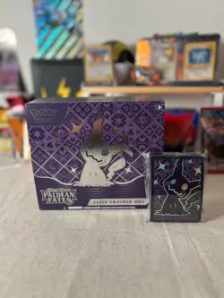 Empty Pokemon ETB Paldean Fates & sleeves & player guide - Image 2