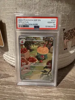 Pokemon 2024 Appletun 211/191 Illustration Rare Surging Sparks GEM MINT PSA 10 - Image 1