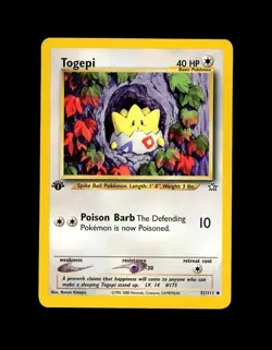 2000 Pokemon Neo Genesis 1st Edition TOGEPI 51/111! NM - Image 1