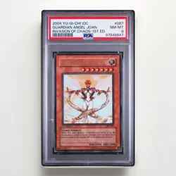 2004 YUGIOH Guardian Angel Joan IOC-087 PSA 8 Ultra Rare 1st Edition SSP - Image 1