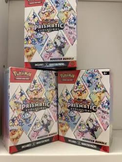 Pokemon TCG Prismatic Evolutions Booster Bundle - New - Factory Sealed Lot Of 3 - Image 1