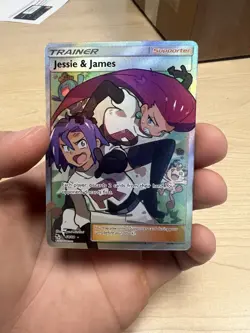 Pokemon Jessie & James Full Art Trainer Holo Rare Hidden Fates Card 68/68 - Image 1