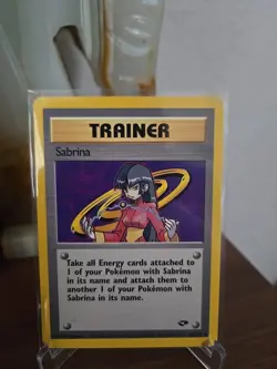 Pokemon TCG Sabrina Trainer Gym Challenge 110/132 Non-Holo Rare Card Lp - Image 1