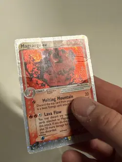 Pokemon Magcargo ex 95/97 EX Dragon Ultra Rare Holo 2003 Vintage - Card is :( - Image 3