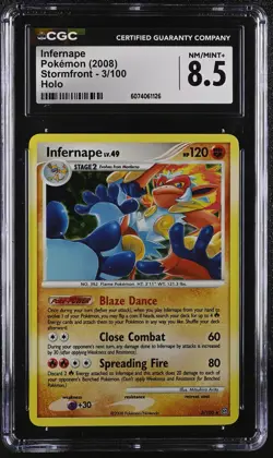 CGC 8.5 Infernape 2008 Stormfront 3/100 Holo Pokemon Card - Image 1