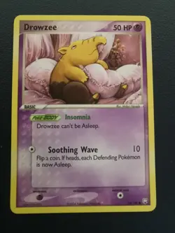 Pokemon Card Drowzee 54/109 EX Team Rocket Returns Common - Image 1