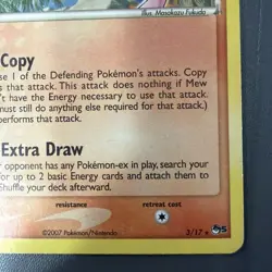 Pokemon Mew Delta Species 003/017 POP Series 5 Rare Holo 60HP English Card 2007 - Image 4