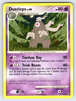 Dusclops 35/100 2008 Stormfront Pokemon Card TCG Nintendo Uncommon - Nm/Vlp - Image 1