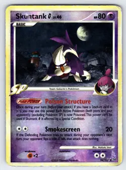 Skuntank 94/127 2009 Platinum Set Pokemon Card TCG Reverse Holo Rare - Hp - Image 1