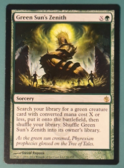 MTG Green Sun's Zenith - First Edition Mirrodin Beseiged MBS - LP - Image 1