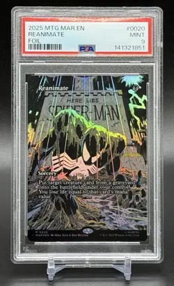 2025 MTG MARVEL'S SPIDER-MAN: SOURCE MAT FOIL #0020 REANIMATE PSA 9 - Image 1