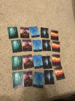 MTG Unstable Full Art Lands x5- FULL SET NM Plains/Island/Swamp/Mountain/Forest - Image 1