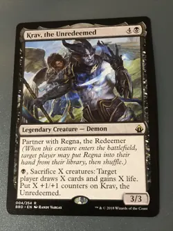 Krav The Unredeemed X1 Battlebond Nm Cond See Pics Front/back - Image 1