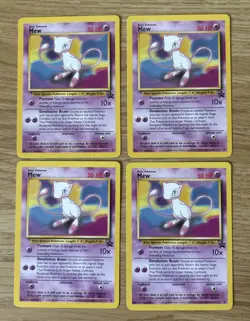 Original Pokemon Cards Mew 8 Black Star Promo x4 WOTC 1999/2000 TCG - Image 1