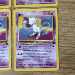 Original Pokemon Cards Mew 8 Black Star Promo x4 WOTC 1999/2000 TCG - Image 5