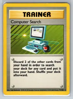 Pokemon - 4th Print Computer Search 71/102 - Rare Base Set - 1999-2000 LP - Image 1