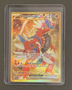 Koraidon Ex 254/198 Scarlet & Violet Gold Hyper Rare Full Art LP Pokemon TCG - Image 3
