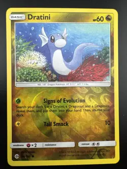 Dratini Pokemon Sun & Moon Base Reverse Holo Common LP - Image 3