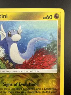 Dratini Pokemon Sun & Moon Base Reverse Holo Common LP - Image 5