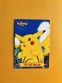 Topps Pokemon Series 1 TV2 #25 Pikachu Non Holo MP - Image 1