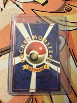Blaine’s Mankey Vintage Japanese Pokemon Vending Sticker Heart Holo - Image 2