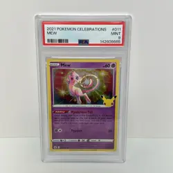Pokemon TCG Mew Holofoil Celebrations 011/025 PSA 9 Mint 011 - Image 1