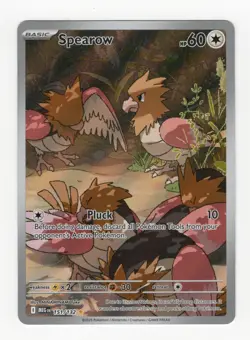 Pokemon 2 Illustration Rare Lot - Spearow 151/132 & Team Rocket Raticate 202/182 - Image 2