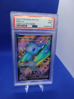 Pokemon 2024 Paldean Fates Mew EX Shiny Ultra Rare 216/091 Psa 9 - Image 1