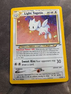 Pokemon Neo Destiny - Light Togetic HOLO - 15/105 - EX Clean - Pokemon Holofoil! - Image 1