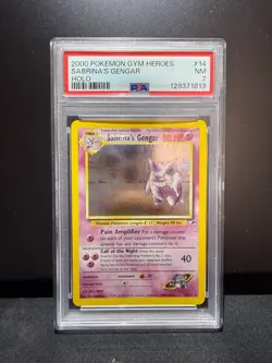 2000 POKEMON GYM HEROES HOLO #14 SABRINA'S GENGAR PSA 7 - Image 1