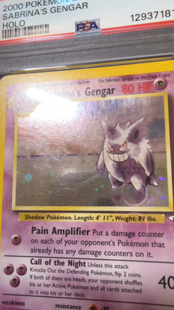 2000 POKEMON GYM HEROES HOLO #14 SABRINA'S GENGAR PSA 7 - Image 2