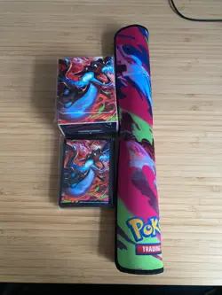 Pokemon Phantasmal Flames Playmat & Sleeves / Destined Rivals / White Flare - Image 1