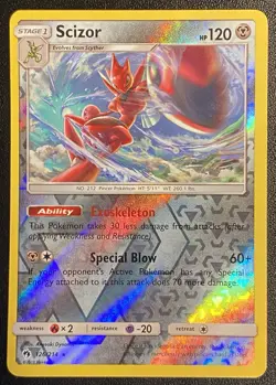 Scizor Reverse Holo Rare 126/214 Pokemon TCG Sun & Moon Lost Thunder NM - Image 1