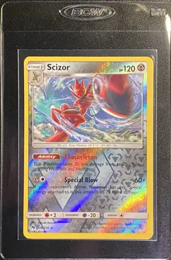 Scizor Reverse Holo Rare 126/214 Pokemon TCG Sun & Moon Lost Thunder NM - Image 3