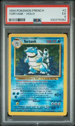 PSA 5 Pokemon 1999 Base Set #2/102 Blastoise Holo French Tortank WOTC - Image 1