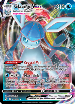1x Pokemon TCG - Evolving Skies - Glaceon VMAX 041/203 NM - Image 1