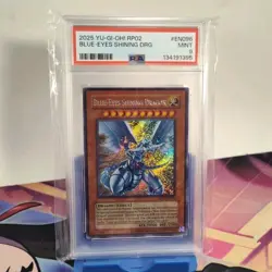 2025 Yu-Gi-Oh! Blue-Eyes Shining Dragon #EN096 RP02 Secret Rare PSA 9 - Image 1