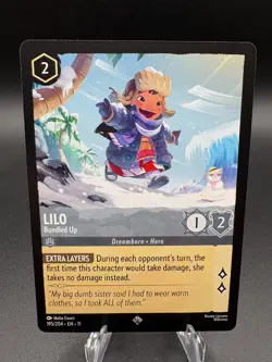 Lilo Bundled Up 195/204 Super Rare Disney Lorcana Winterspell - Image 1