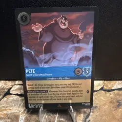 Disney Lorcana COLD FOIL Pete Ghost Of Christmas Future 154/204 Winterspell - Image 1