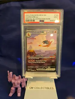 2023 POKEMON MEW EN-151 SPECIAL ILLUSTRATION RARE SIR 199 CHARIZARD 151 EX PSA 9 - Image 1