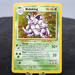 Nidoking Holo Rare 11/102 Base Set Pokemon Card WOTC 1999 Unlimited LP/NM ✨ - Image 1