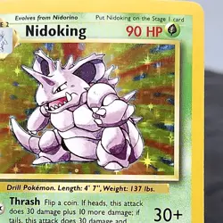 Nidoking Holo Rare 11/102 Base Set Pokemon Card WOTC 1999 Unlimited LP/NM ✨ - Image 2
