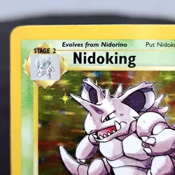 Nidoking Holo Rare 11/102 Base Set Pokemon Card WOTC 1999 Unlimited LP/NM ✨ - Image 3