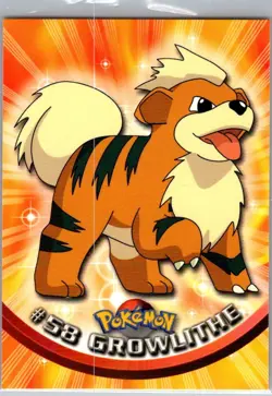 1999 Topps Pokemon TV Animation Series 1 - Growlithe #58 Trading Card - Image 1