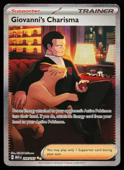 Giovanni's Charisma 204/165 Holo SIR Scarlet & Violet 151 Pokemon Card - Image 1